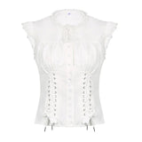 Coquette Ruffle Trim Soft Crop Top