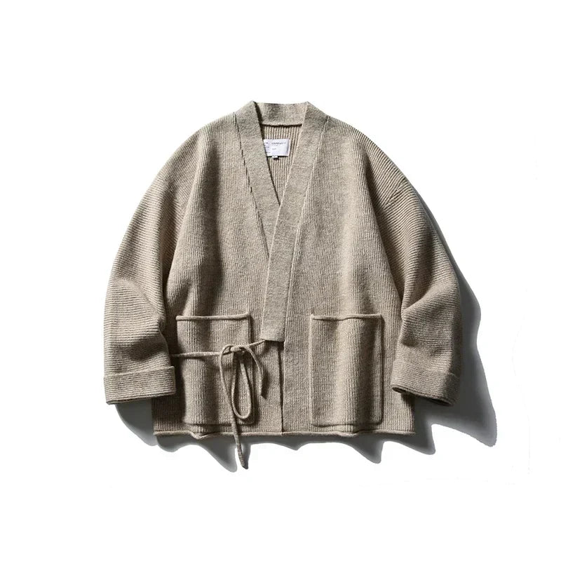 Vintage Locker Gestrickter Kimono-Cardigan