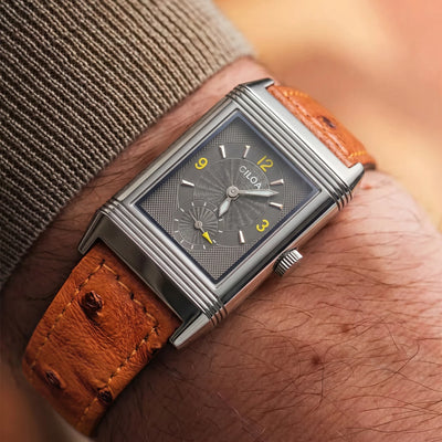 Luxury Men's High-End Quartz Brown Leather Watch