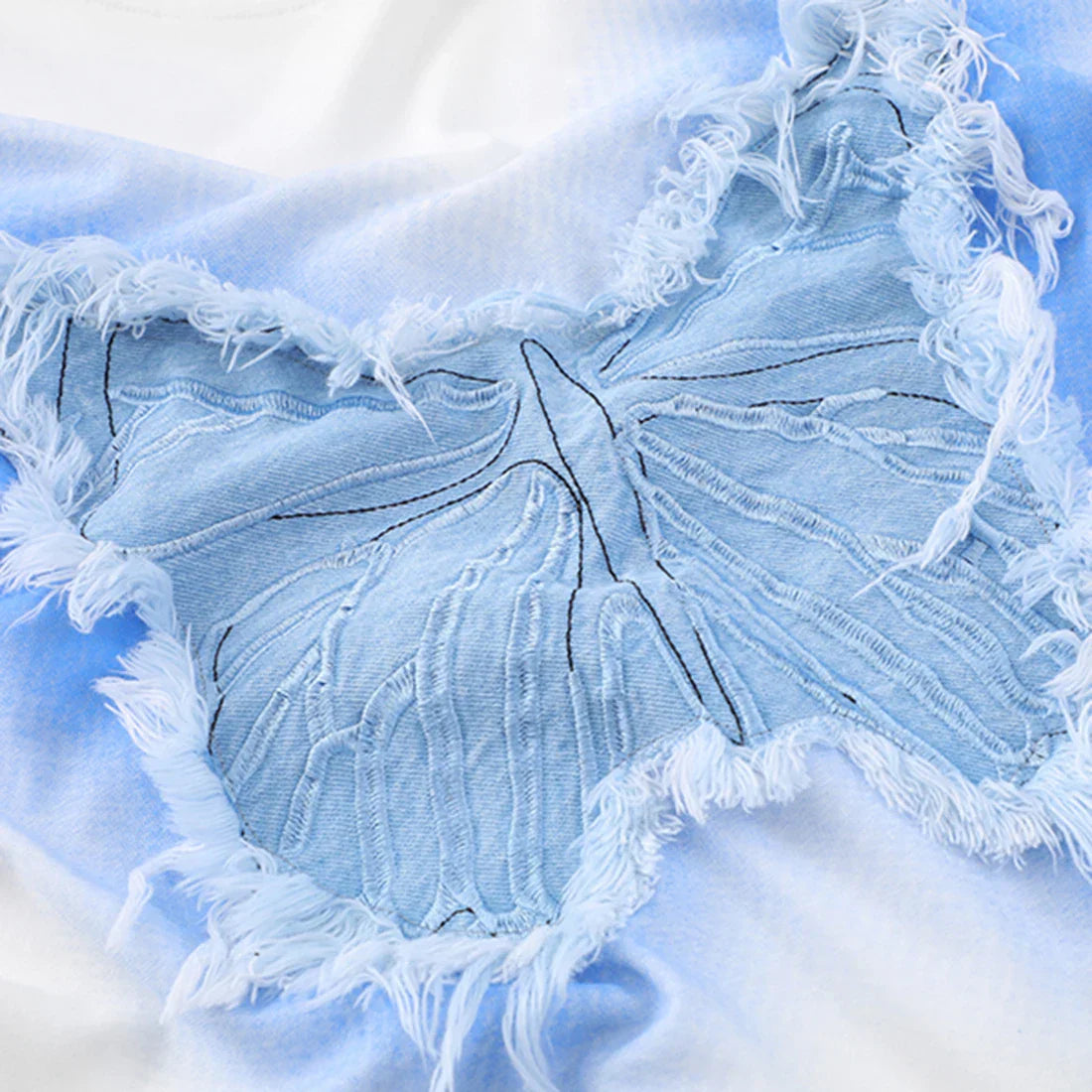 Butterfly Tassel Patch T-Shirt