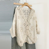 Handmade Romantic Floral Crochet Cardigan