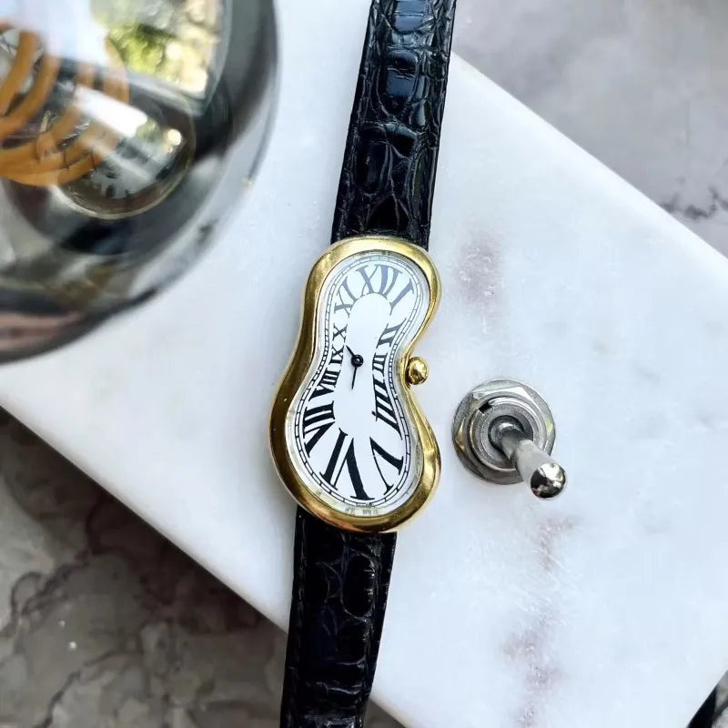 Melting Twisted High Quality Leather Watch