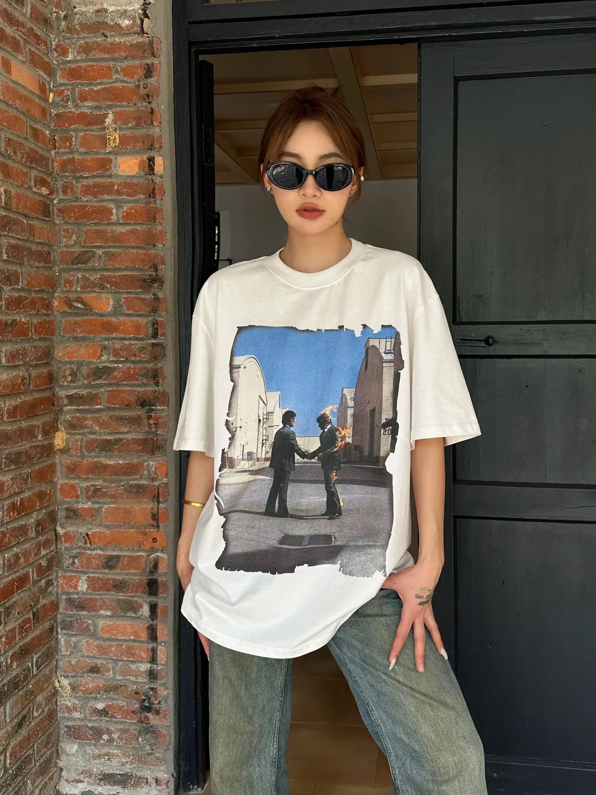 Vintage Pink Rock Band  T-Shirt