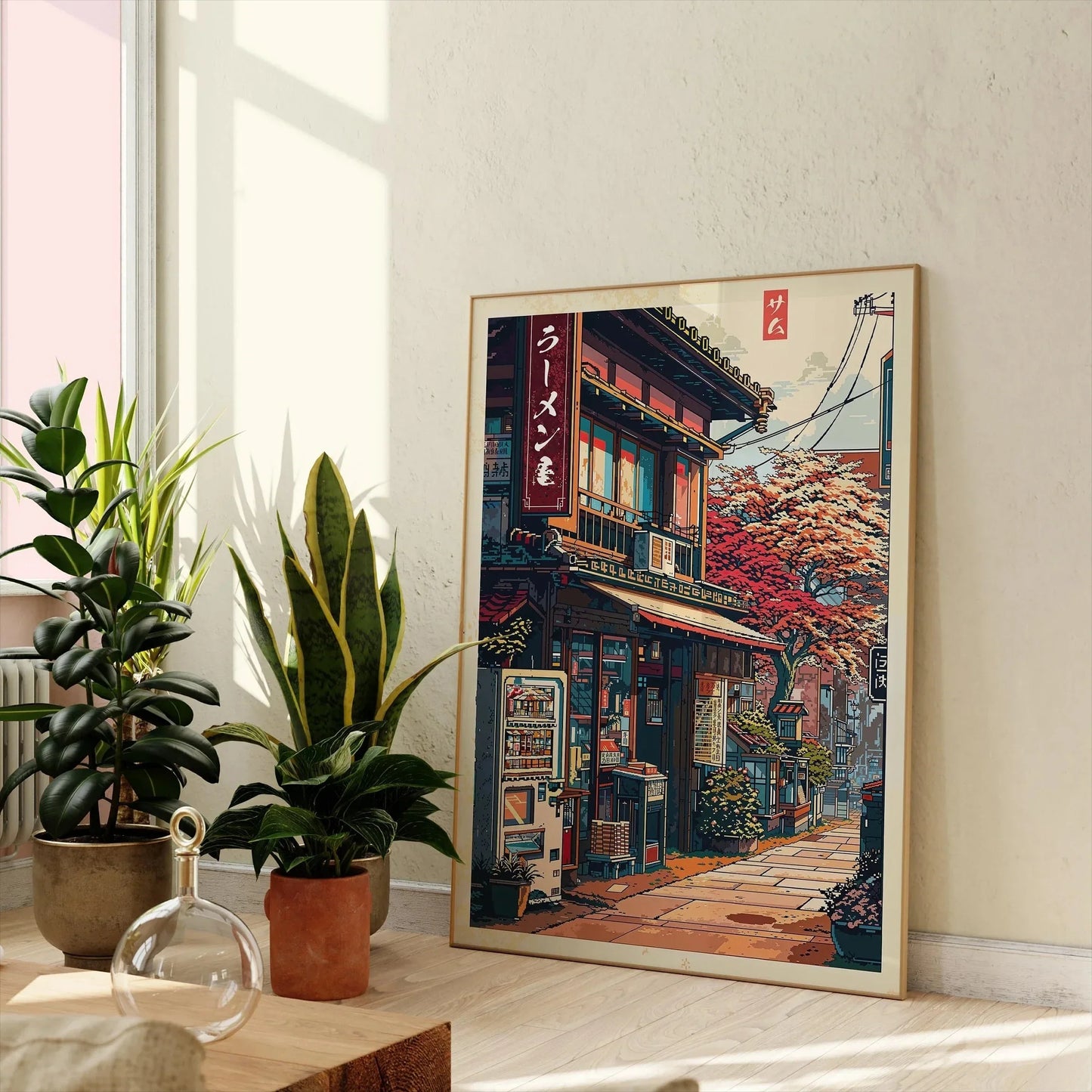 Anime Ramen Street Scene Wall Poster