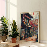 Anime Ramen Street Scene Wall Poster