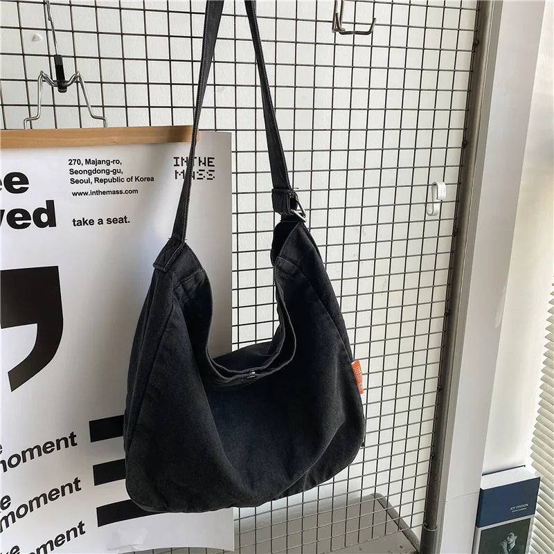 Vintage Denim Shoulder Bag