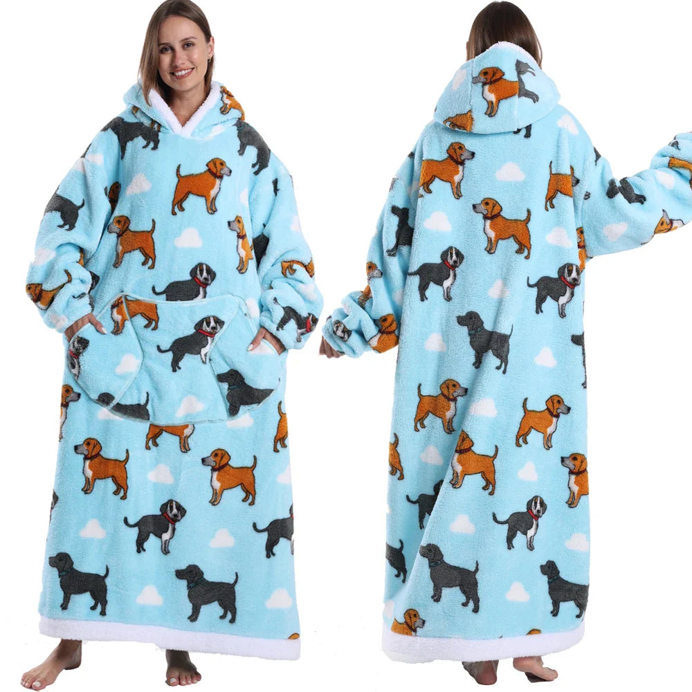 Cartoon Tragbare Homewear Pyjama-Decke