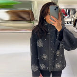 Diamond Patchwork Loose Jacket