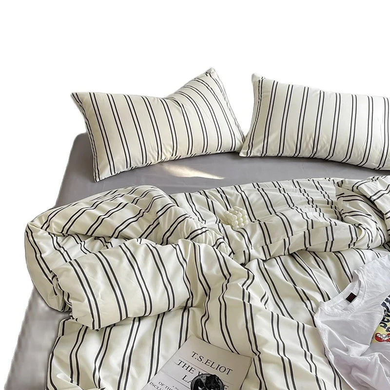 White & Black Polka Dot Bedding Set