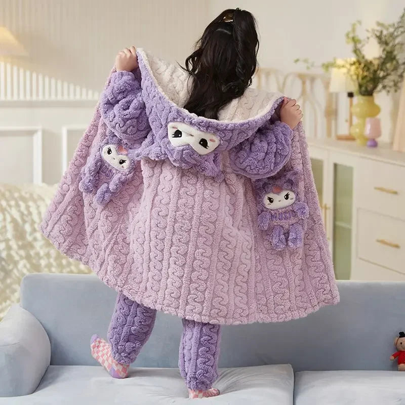 Kuromi Kinder Plüschpyjama