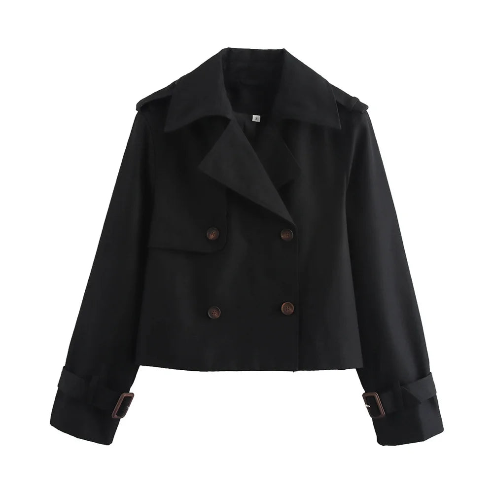 Old Money Double Breasted Long Sleeve Jacket