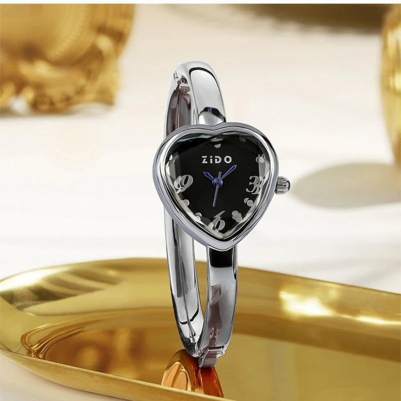 Heart-Shaped Ladies Bracelet Watch