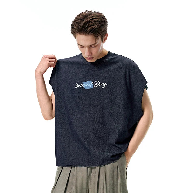 Trendy Dual Tone Tank T-Shirt
