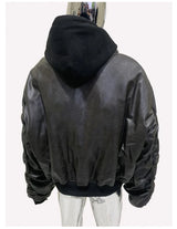 Acubi Vintage Faux Suede Hoodie