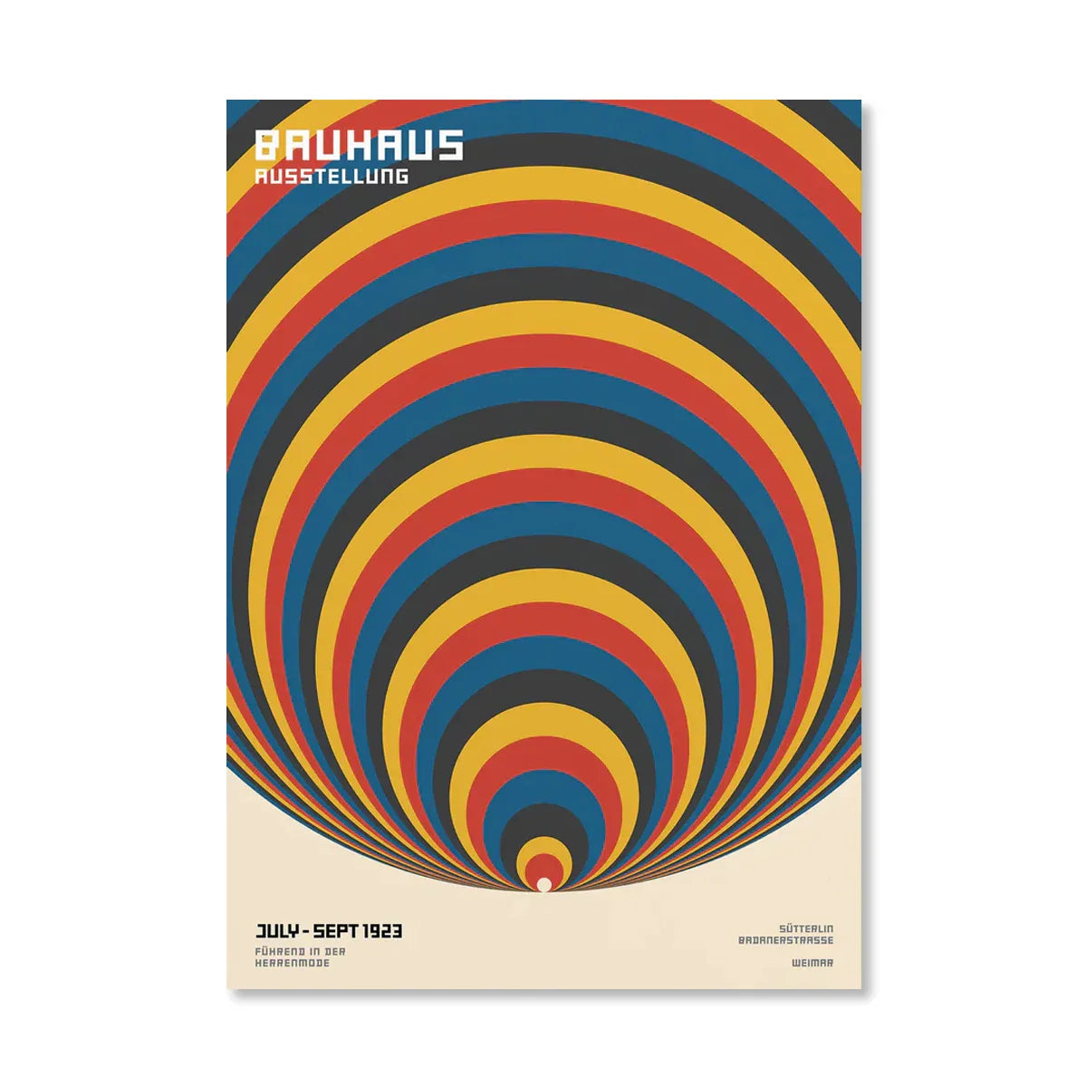 Póster geométrico naranja - Arte pop