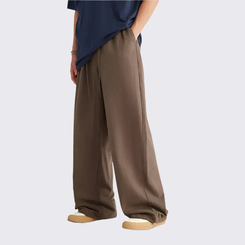 Korean Style Solid Color Straight Leg Pants