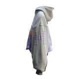 Gothic Vintage Letter Print Oversized Hoodie