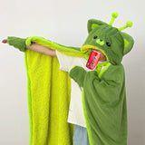 Cartoon Cute Seal Cat Hooded Blanket