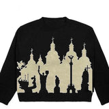 EMO Strickpullover mit abstraktem Muster
