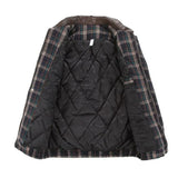 Karierte Windbreaker-Jacke aus Wolle für Damen