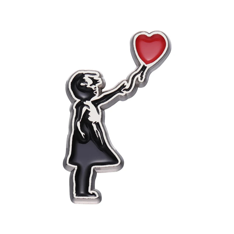 Classic Banksy Art Design Brooch