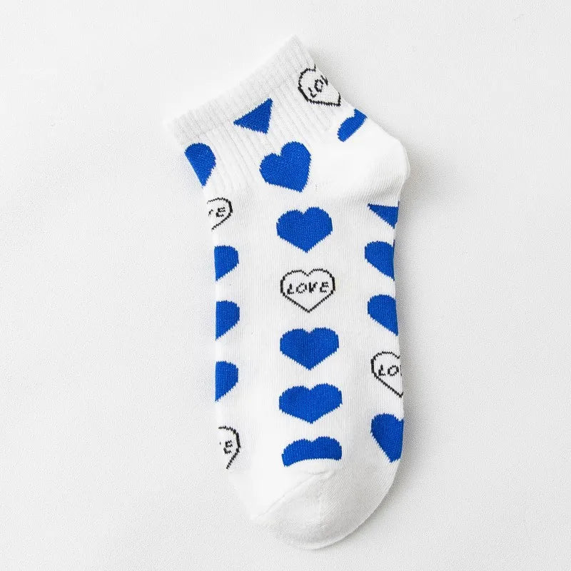 Spring Summer Cotton Color Short Ankle Socks