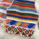Vintage Knitted Retro Crochet Women Cropped Tank Tops