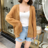Sheer Open Front Knitted Cardigan