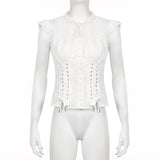 Coquette Ruffle Trim Soft Crop Top