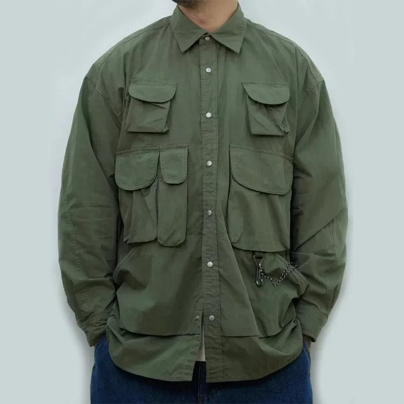 Multi-pocket Loose Cargo Shirt
