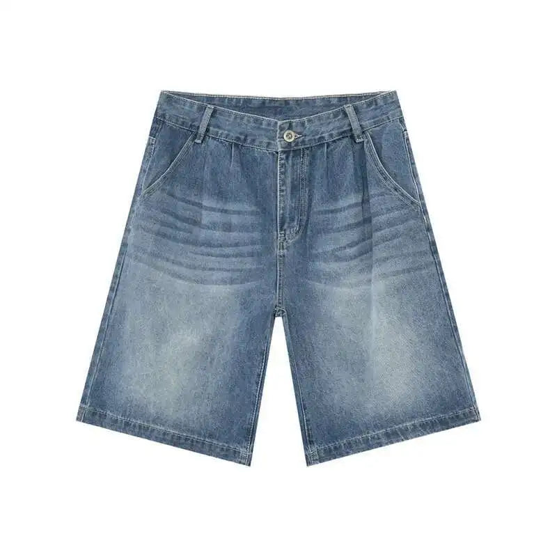 American Style Lapel Denim Short and Shirt