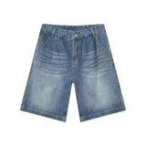 American Style Lapel Denim Short and Shirt