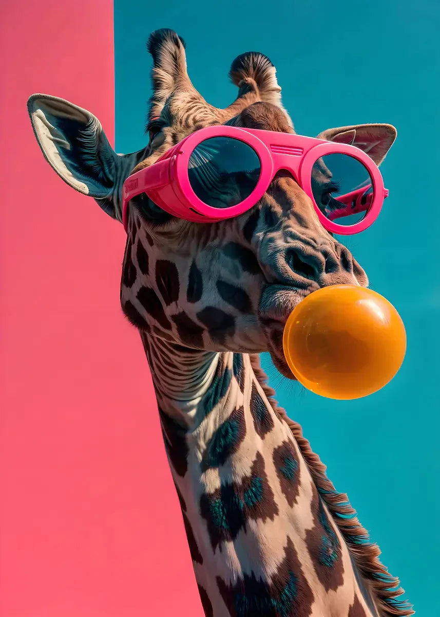 Colorful Funny Animal Blowing Posters