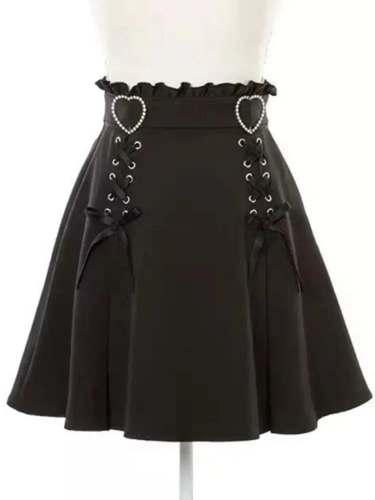 Sweet Gothic High Waist Mini Skirt