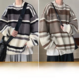 Y2K Vintage gestreifter Strickpullover