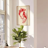 Vintage Red Koi Poster