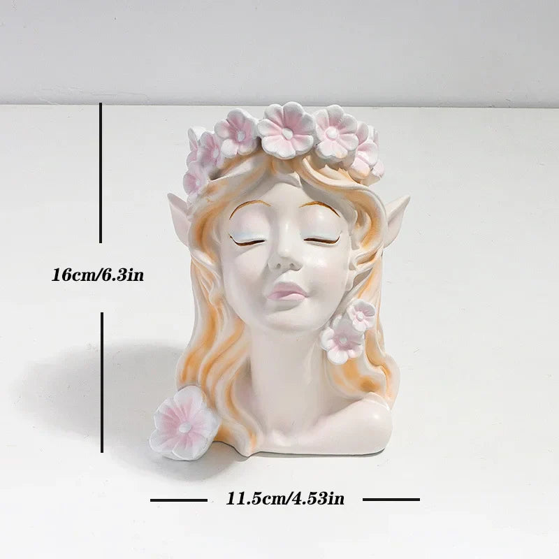 Angel Human Head Vintage Vase