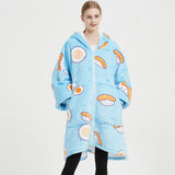 Lazy blanket Hooded Couple Zipper Pyjamas