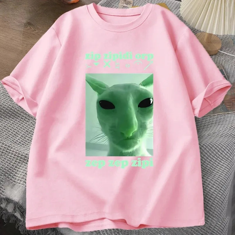 Y2K Alien Cat Tee