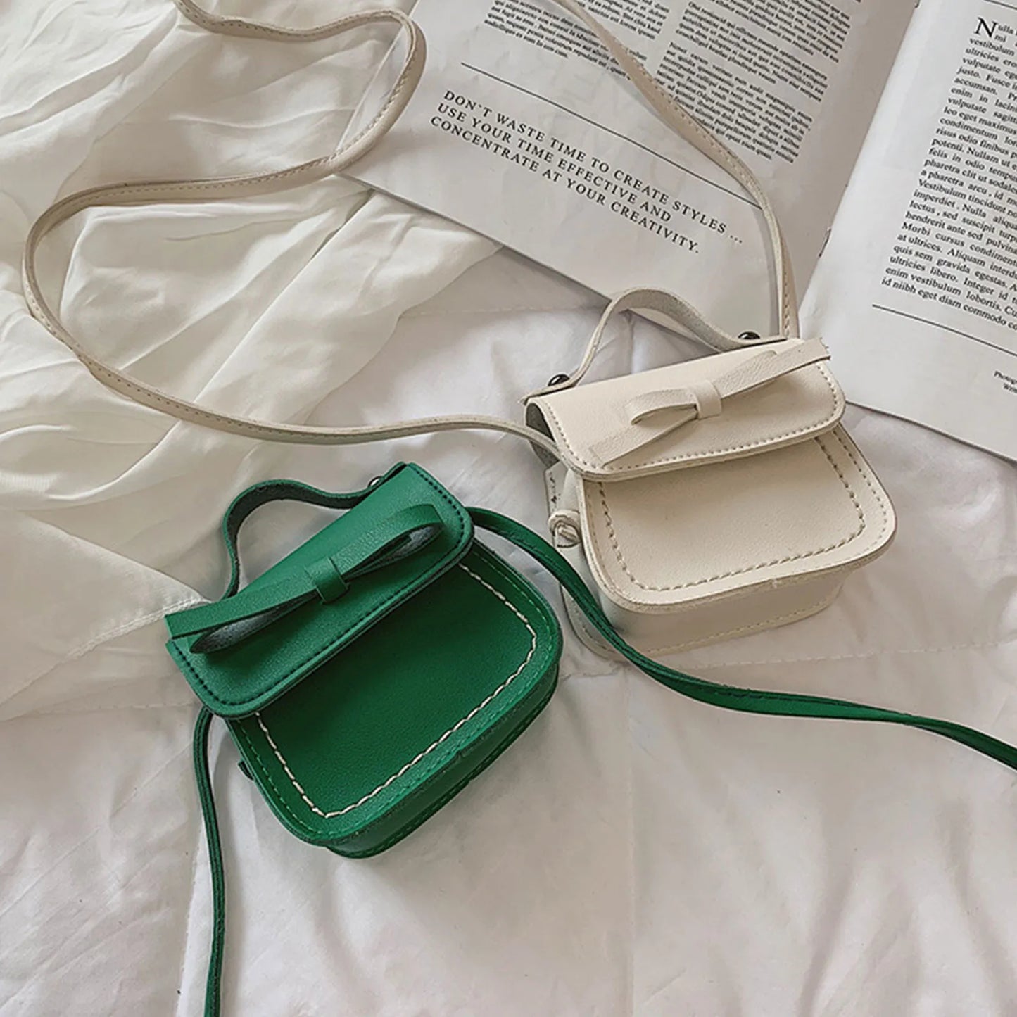 Cute Leather Bow Messenger Bag