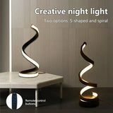 Lámpara de mesa LED espiral moderna