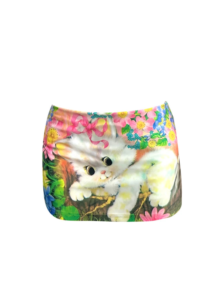 Y2k 2000s Aesthetic Coquette Korean Mini Skirt