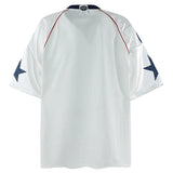 Breathable Spliced Letter Patchwork T-Shirt
