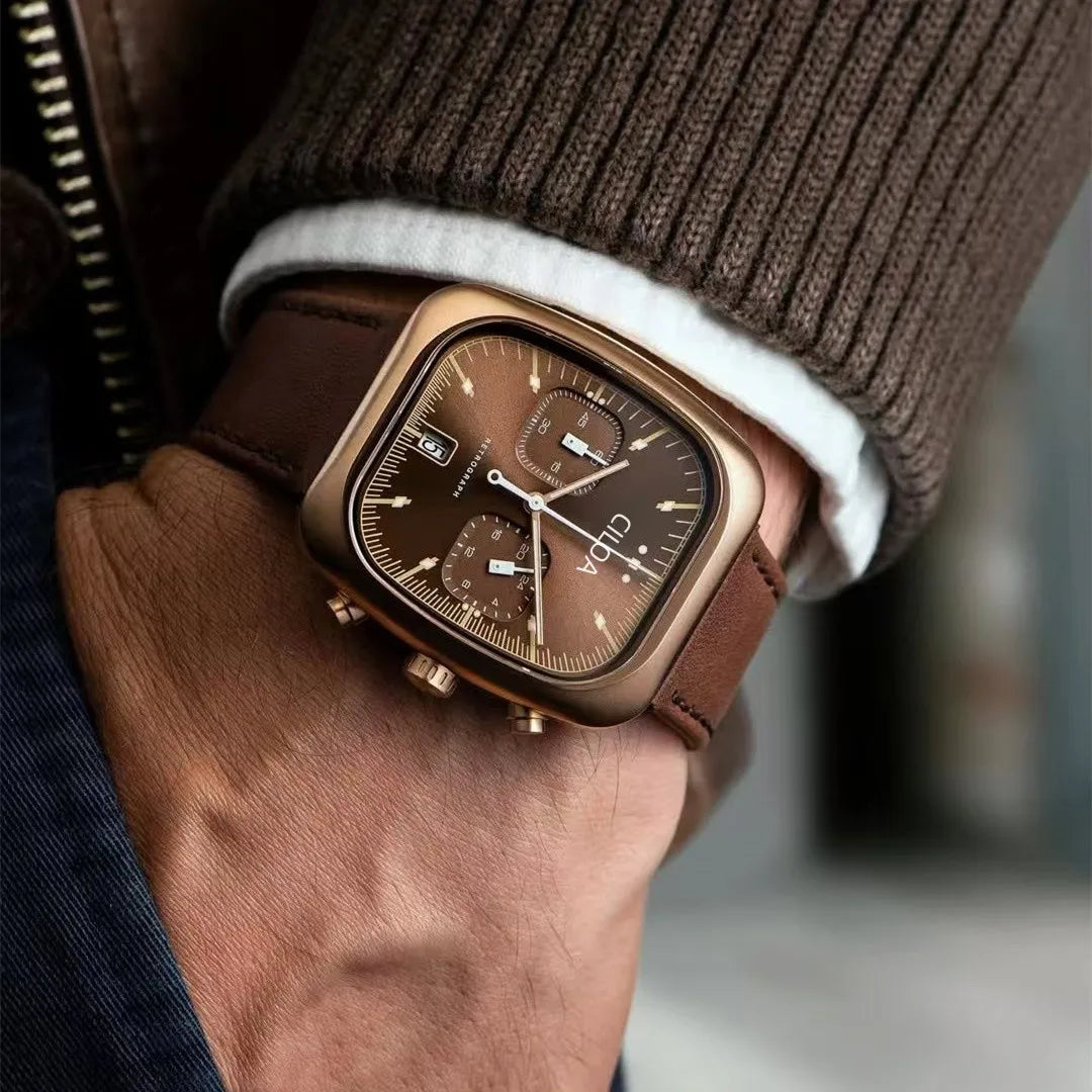 2026 Nuevo reloj cuadrado para hombre, de nicho, lujo ligero, de alta gama, a la moda