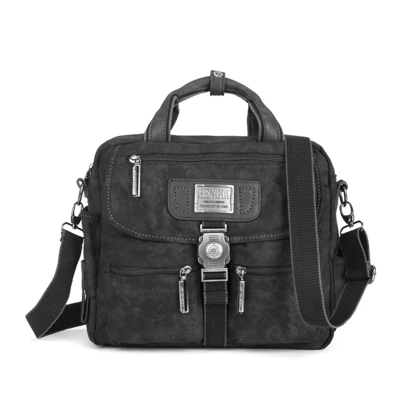 Retro Canvas Brown Messenger Bag