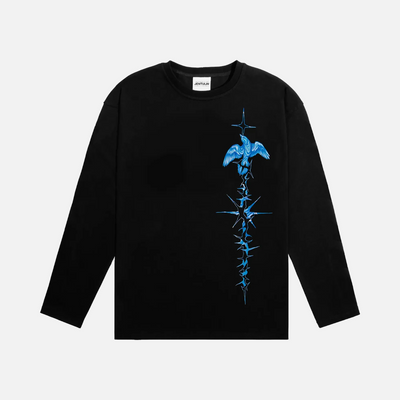 Caught Bird Print Sweatshirt