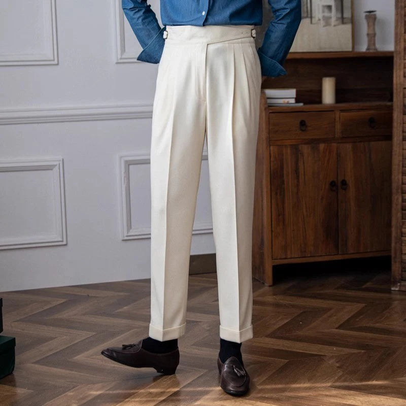Old Money Luxury Slim-fit Dress Pants