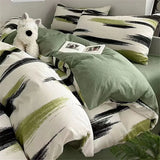 Pink Plaid Bowknot Bedding Set