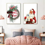 Merry Christmas Cartoon Santa Poster