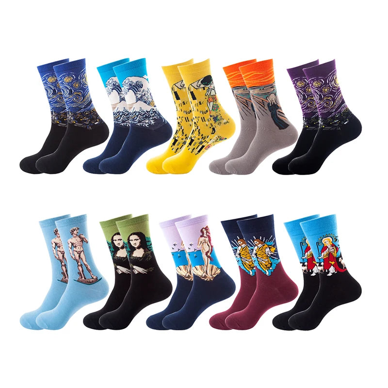 Classic Famous Art Cotton Socks